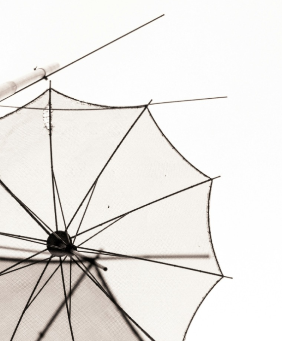 black and white cut umbrella